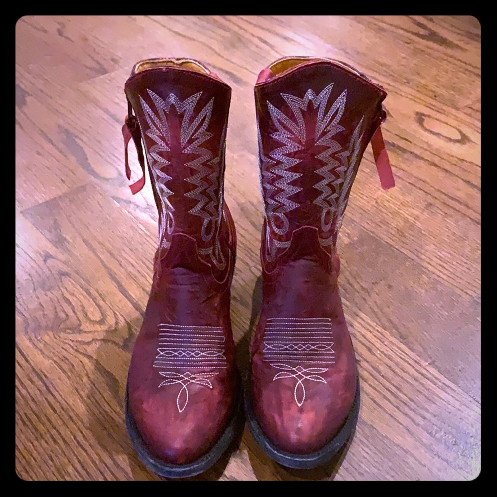 Red cowboy boots